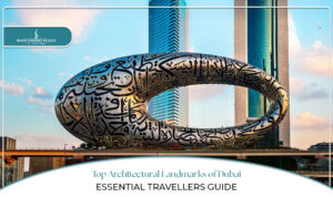 Architectural landmarks in Dubai | Famous buildings in Dubai Blog Banner by Dubai Tourist Places