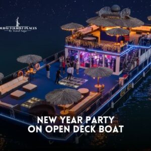 New Year Party on Open Deck Boat